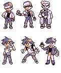 [PokeCommunity.com] Red And Blue Trainer Sprites
