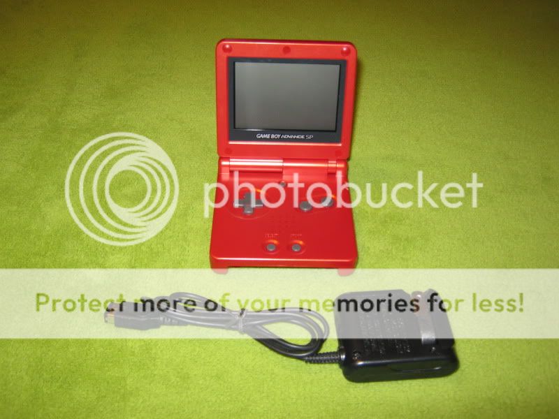  GAME BOY ADVANCE SP Model # AGS 001, FLAME RED version console 