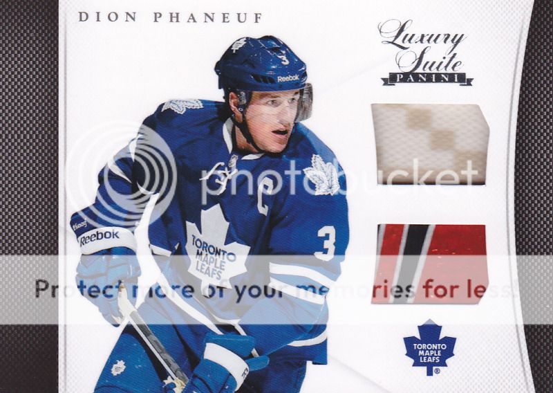 11 12 Panini Rookie Anthology Luxury Suite Jersey/Stick Dion Phaneuf 