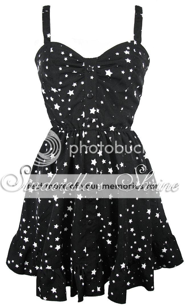 Hell Bunny Kelis Black White Rock Star Party Dress XS XL 6 14