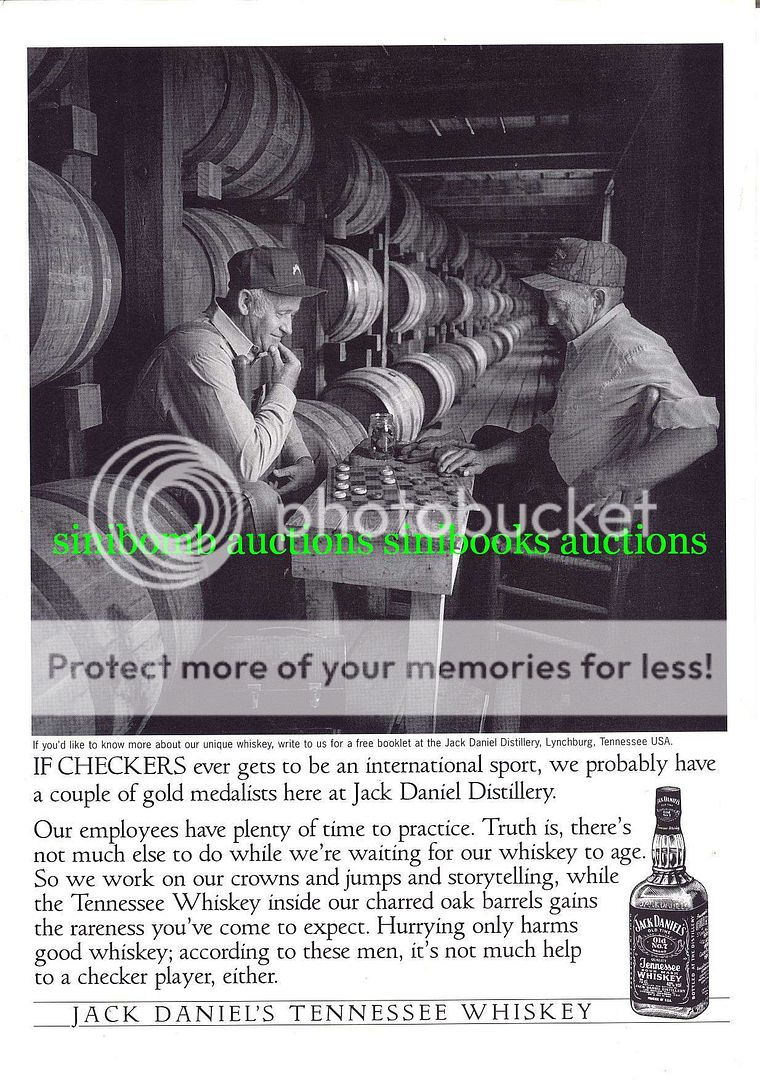 Jack Daniel's Whiskey Whisky Checkers Original Magazine Advert 11268 on ...