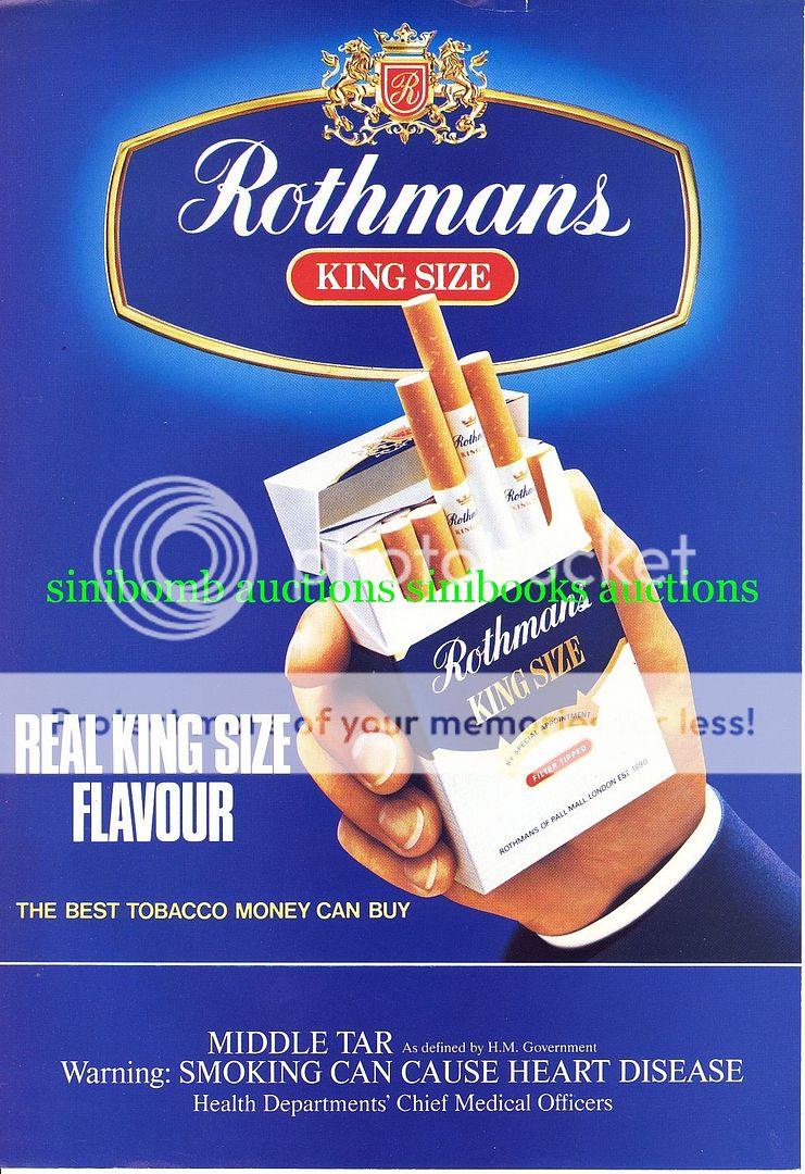 1988 Rothmans King Size Cigarettes Rothmans Original Magazine Advert Ad ...