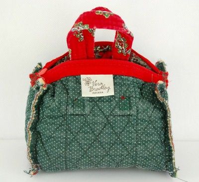 VERA BRADLEY Rare Retired RED BITTY BAG Golf HANDBAG  