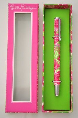 LILLY PULITZER PINK WHITE ZIN Ballpoint INK PEN Gift  