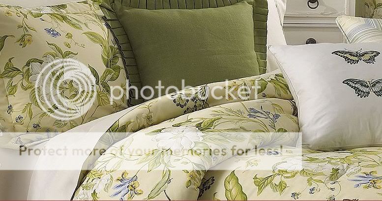   Magnolia Grandiflora WILLIAMSBURG Yellow Floral QUEEN 4p Comforter Set