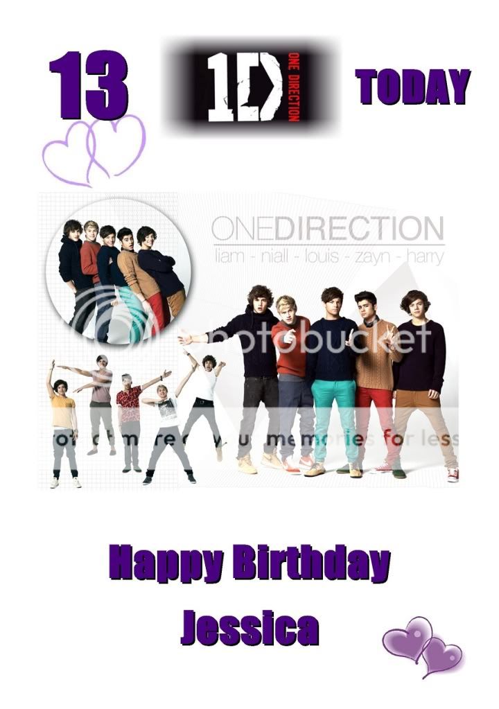 Personalised One Direction Birthday Card Daughter Music Band  