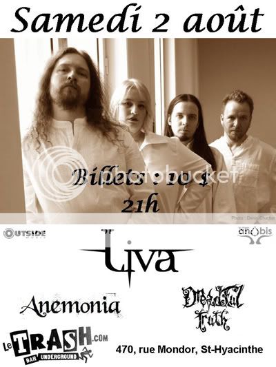 Liva, Anemonia & Dreadful Truth  St-Hyacinthe Affiche-2-aout