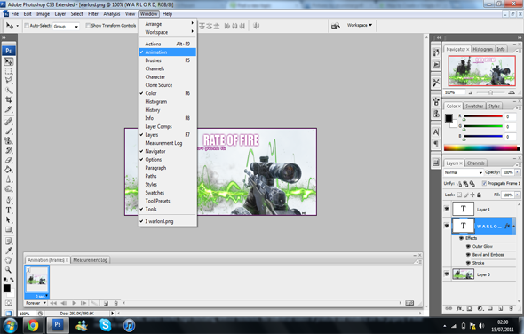 Animating with Photoshop Step1