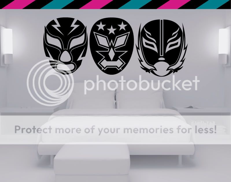 Luchador Wrestler Wall decal sticker Deicmator Diecut  