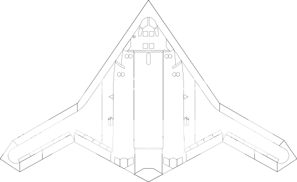 Next Generation ВΩⅿ㍴ HWB-Northrop-bomber-4eng-top