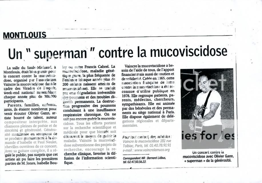 Article dans "La Nouvelle République" Septembre 05 OlivierGannMuco