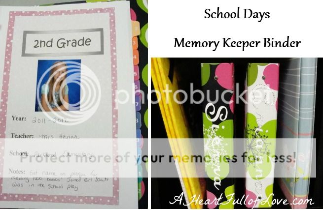 School Days Memory Keeper Binder - A Heart Full of Love