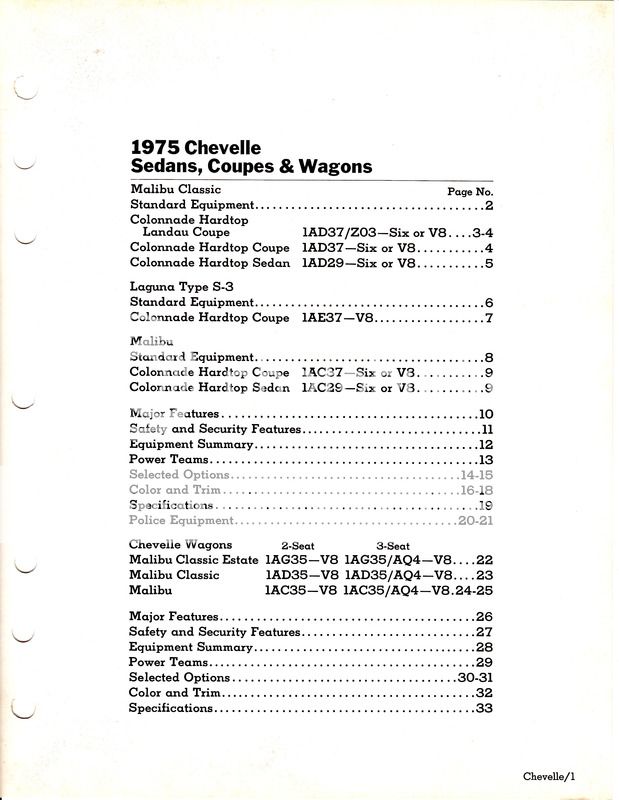 1975 Salesmans Information Manual  Chevelle Section IMG