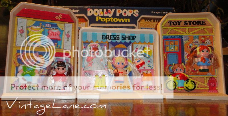 Knickerbocker 3 Vintage Dolly Pops Dolls Box Outfits Poptown Complete