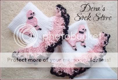 Pageant Crocheted 3 Layers of Ruffle Lace Custom Socks  