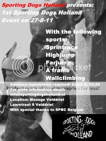 1st Sporting Dogs Holland Event 27-08-2011 Flyer-1