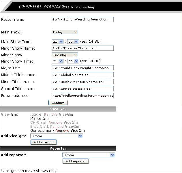 New GM Tutorial as posted on TWG (GM section) (Image Heavy) Roster-settings