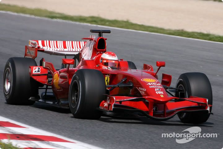 Ferrari F2008 Spain, test and Race Pics: F2008MichaelTest1