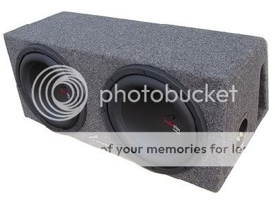 one 1500 watt audiopipe dual 12 loaded sub box