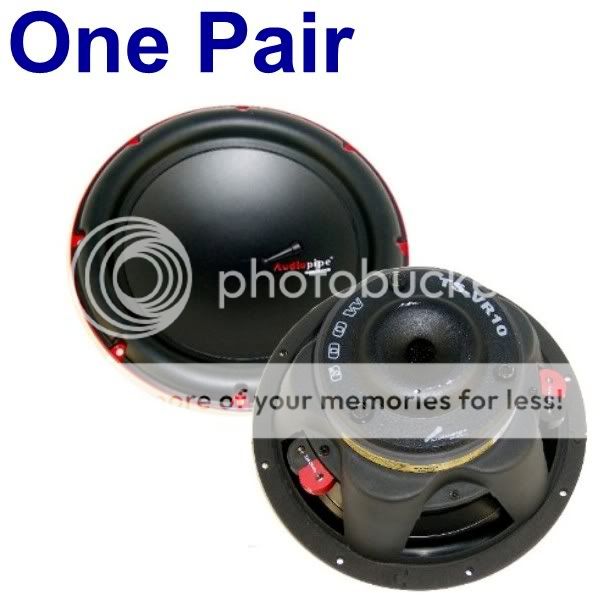 PAIR 10 AUDIOPIPE TS VR10 AUDIO 600W DVC SUBWOOFERS TS VR10  