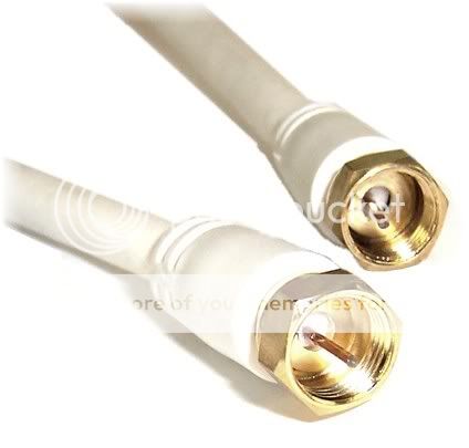 RG 6 WHITE 75 OHM RG6 COAXIAL 25 SATELLITE, TV CABLE  