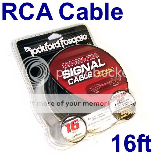 ROCKFORD FOSGATE TWISTED RCA AUDIO SIGNAL CABLE RFI 16  