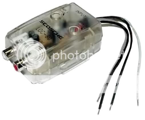 SCOSCHE CAR AUDIO ADJUSTABLE LINE OUT CONVERTER LOC 80  