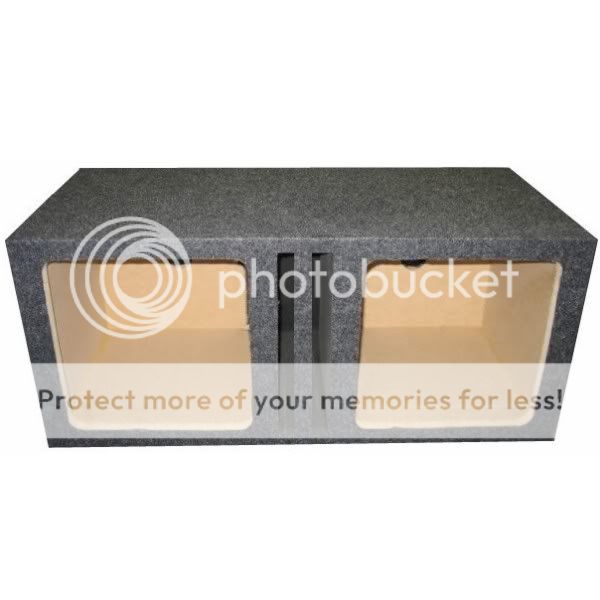 DUAL 15 PORTED VENTED SQ HOLE KICKER 3/4 MDF SUB BOX  