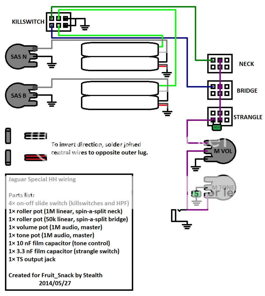 Fender Classic Player Jaguar Special HH Wiring Diagram? : r/Guitar