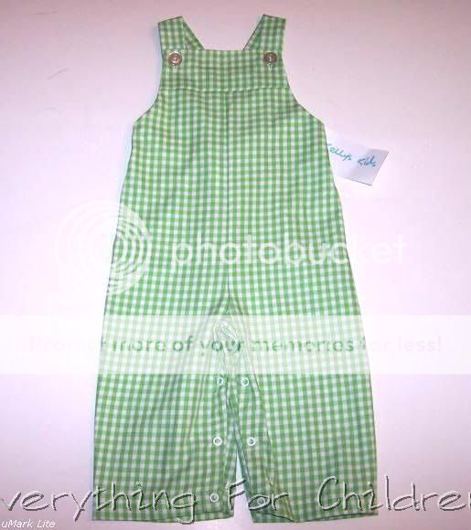   KELLYS KIDS overalls NEW green white boutique romper outfit Christmas