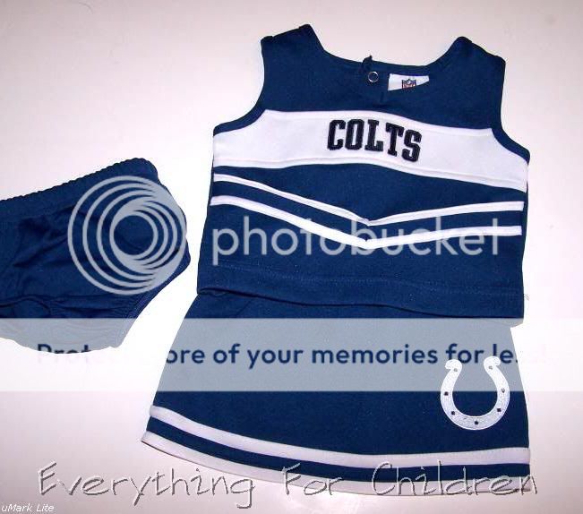 Girls NFL Team Apparel Cheerleader Outfit 6 9 6 12 Indianapolis Colts Uniform