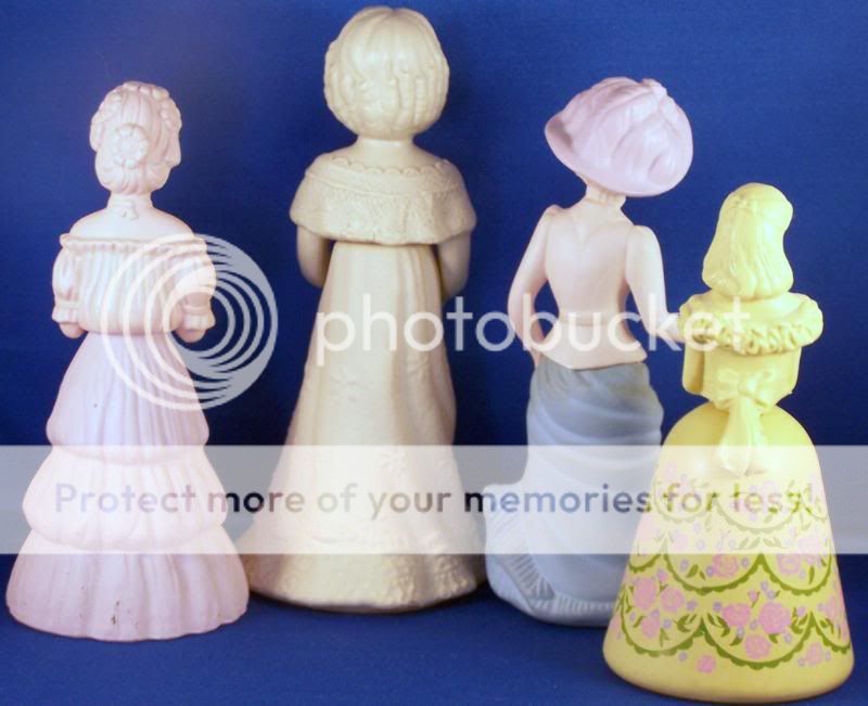 Avon Lot of 4 Women Figurines Abigail Garden Girl American Belle On 