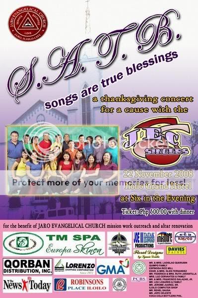 JEC Singers - s.a.t.b. "songs are true blessings" - Nov 22 - Iloilo Grand Hotel Satb