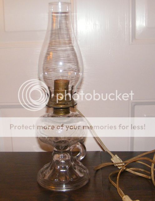  glass oil lamp electric light vintage converted oil lamp finger light