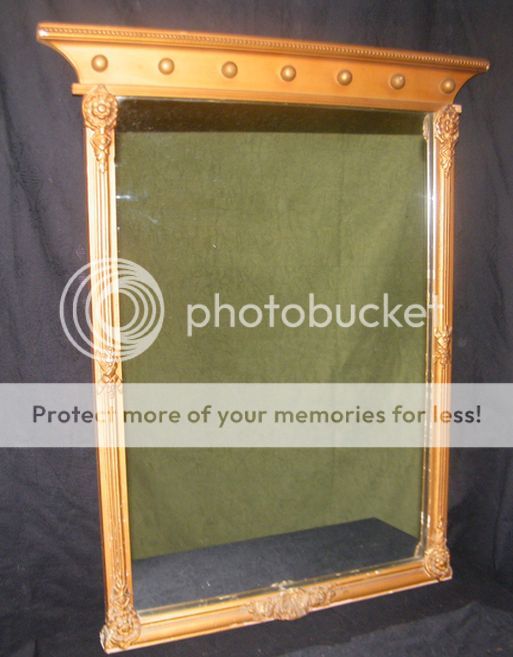 Antique Vintage Ornate Wood Victorian Gold Wall Mirror