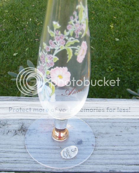 50th 50 ANNIVERSARY CRYSTAL GLASS FENTON FLORAL FLOWER BUD VASE w 