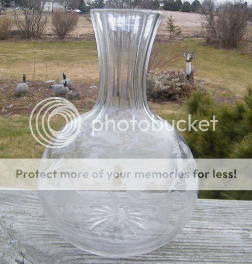   1800s EAPG DAKOTA BABY THUMBPRINT DECANTER WINE LIQUOR CARAFE BOTTLE