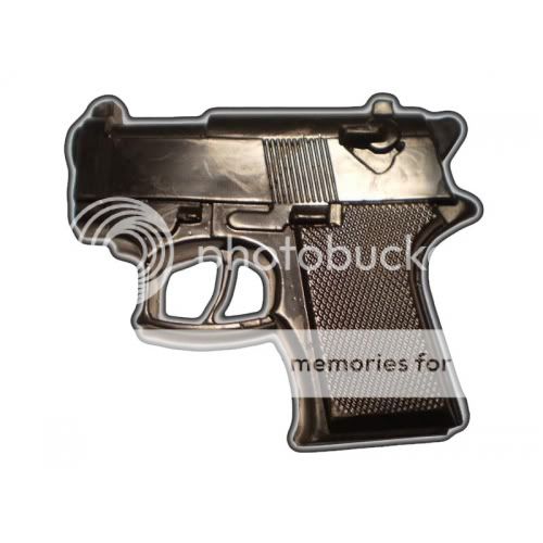   Black Gun Soap Rockabilly Punk Goth Gangster Handgun Geek Gift Novelty