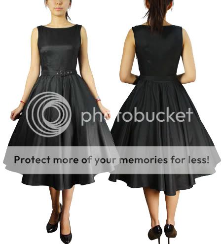 Rockabilly Pinup Vintage Satin 50's Swing Prom Dress | eBay