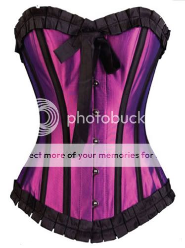 Sweetheart Shaped PVC Boned Satin Corset Burlesque Goth  