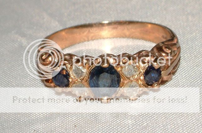 Carat Gold 3 Stone Blue Sapphire Diamond Ring Nickerla