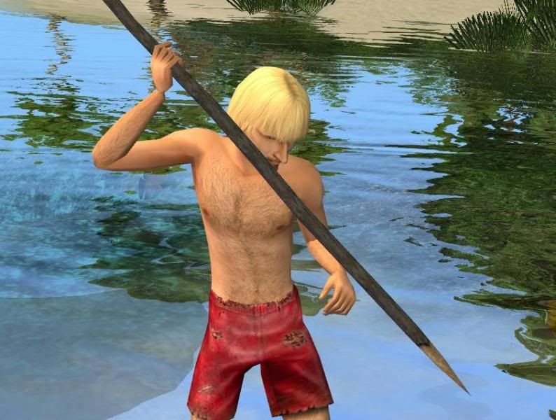 the sims castaway stories spear fishing