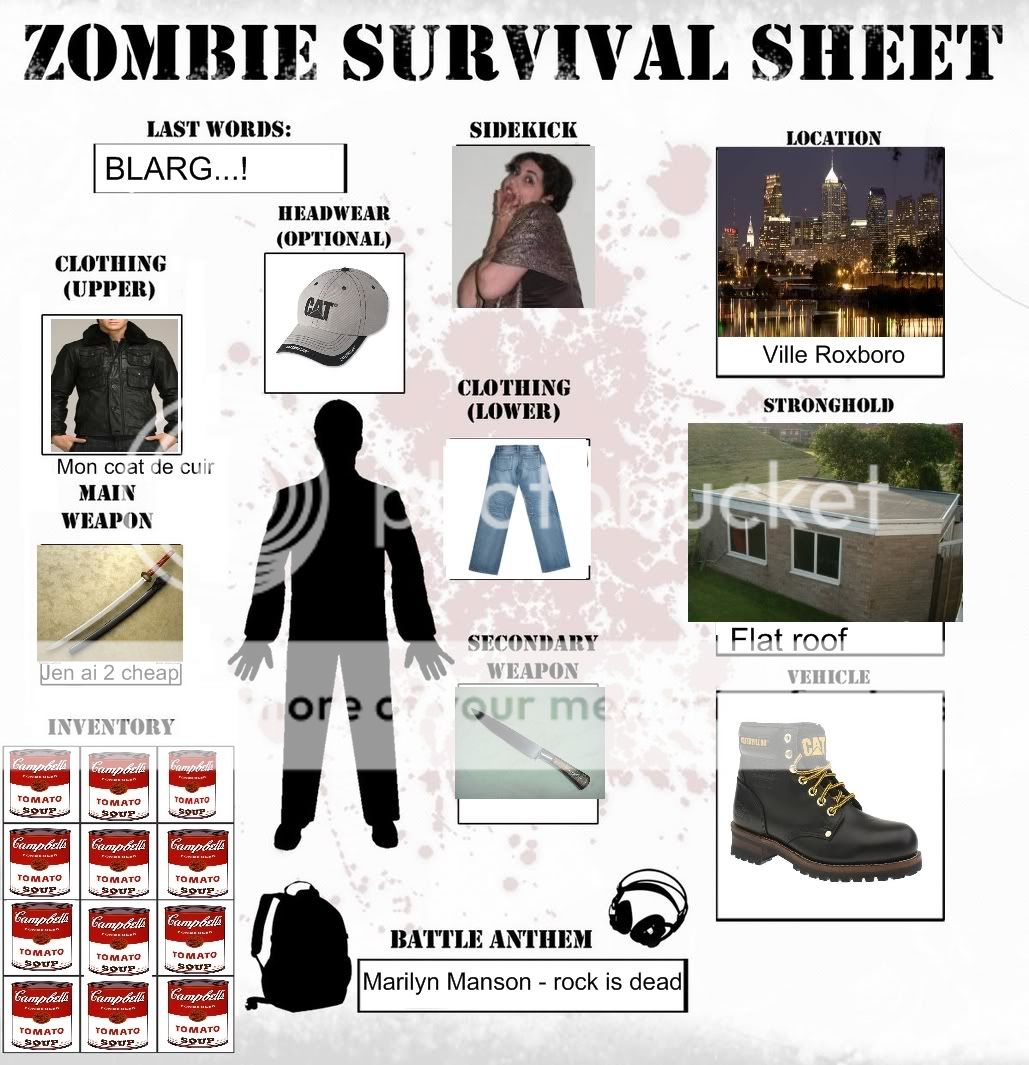 Outbreak de zombies, qu'est ce que vous portez? Zombiemoi