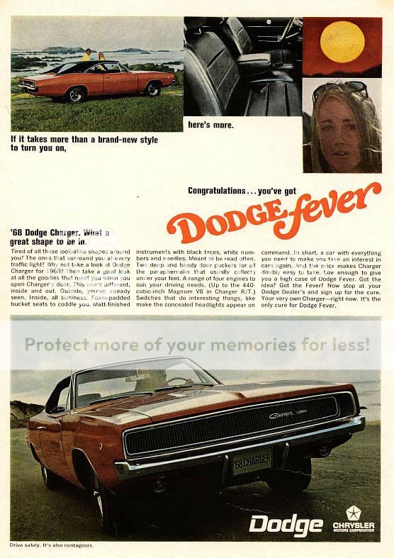 Dodge Ads from 1968 - the dawn of the Scat Pack