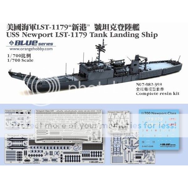 USS Newport LST 1179 Orange Hobby 1/700 & Kit de détaillage Destroyers C.F.Adams BigBlueBoy 1/700 1-700-uss-newport-class-lst-1179_zpsvhcqt9up