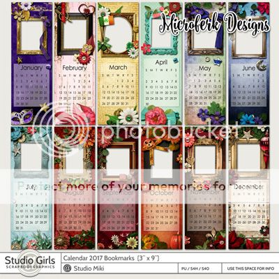 Calendar 2017 Bookmarks