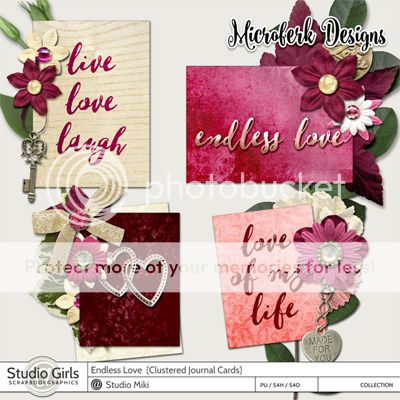 Endless Love Clustered Journal Cards