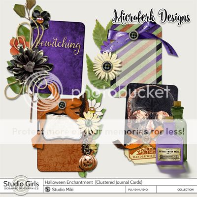 Halloween Enchantment Clustered Journal Cards