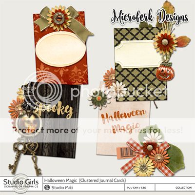 Halloween Magic Clustered Journal Cards