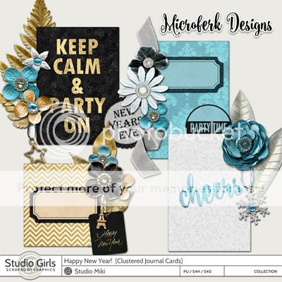 Happy New Year! Clustered Journal Cards